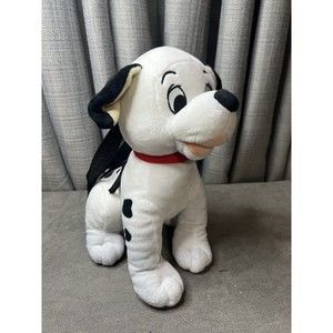 VTG Disney 101 Dalmatians Stuffed Animal Plush Backpack Toy Straps Zipper Pouch